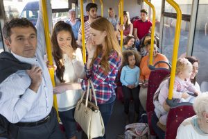 Man lider av besvärande svettning på buss